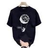 Trendy Brand Short-Sleeved Pure Cotton Men'S Printed T-Shirt Trendy Men'S And Women'S Versatile Round Neck T-Shirt Men'S