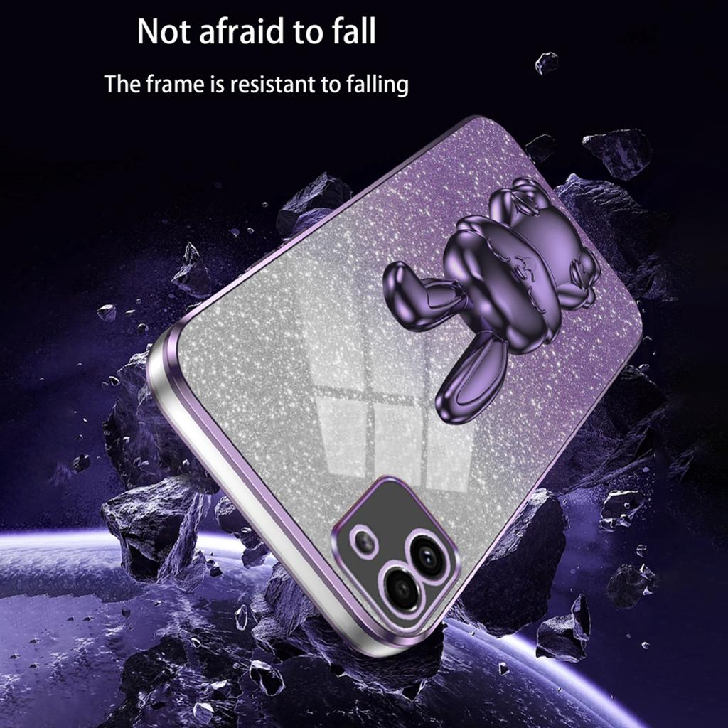 For Samsung Galaxy A03 (164.2 x 75.9 x 9.1mm) Cell Phone Cover Kickstand Cartoon Rabbit Case