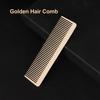 Hair Comb Mini Wide Teeth Styling Zinc Alloy Portable Beard Comb for Home Salon Golden