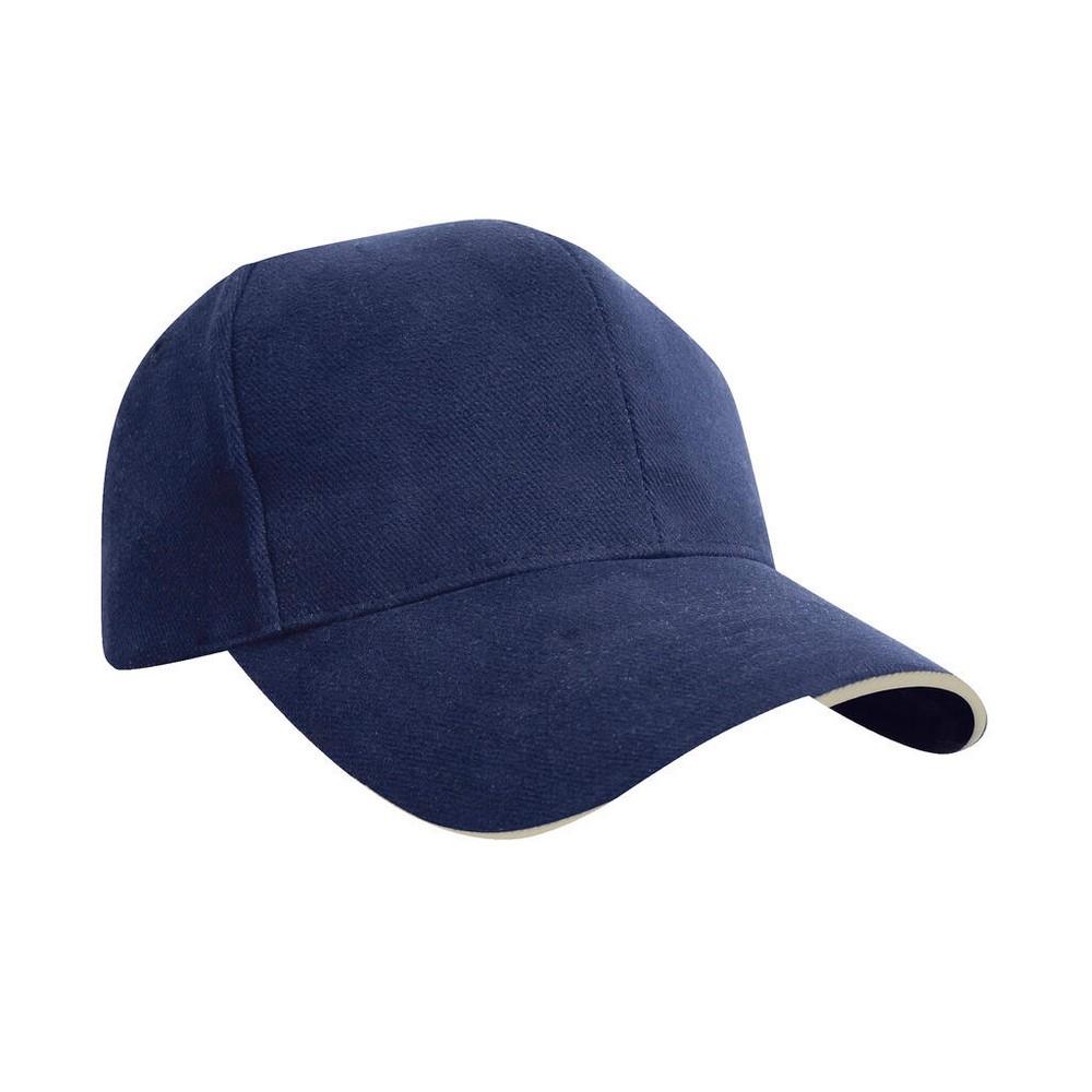 Result Headwear Brushed Cotton Sandwich Peak Baseball Cap