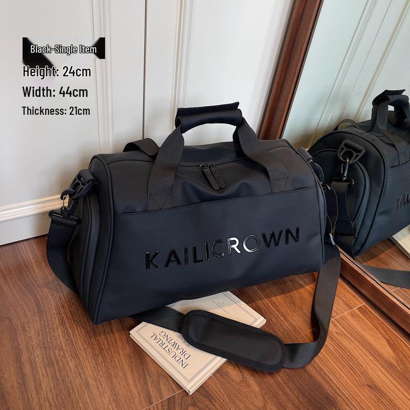 

Унисекс Спортивная Фитнес Дорожная Сумка 2025 - Большая Вместимость, Разделение Сухого/Мокрого, Короткая Поездка чёрный