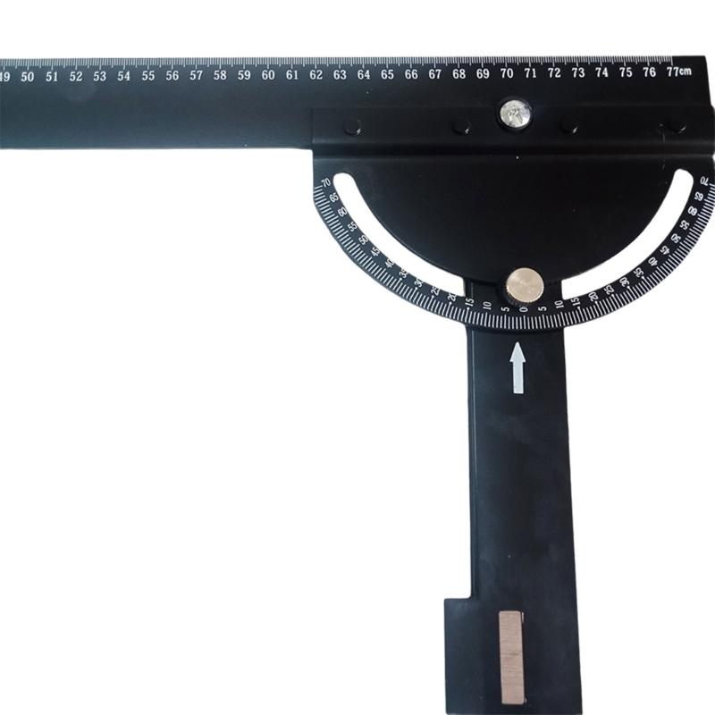 Woodworking Ruler,Precisions Pocket Ruler Metal Slide Rule Woodworking Tool T Square Protractor Angles Finders