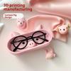 1Pc Pink Pig-Shaped Organizer Tray,Suitable For Eyeglasses, Jewelry & Small Accessories -Desk Decor, Office - Holder For Glasses