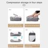 4 Set Travel Packing Cubes Compression Packing Cubes for Suitcase Luggage Cubes Suitcase Organizer Bags Travel Essential