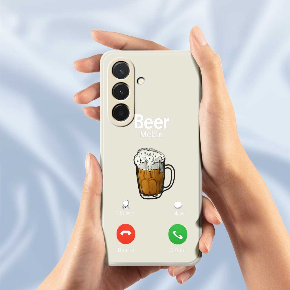 For Samsung Galaxy A36 5G Case Beer Pattern Printing Straight Edge TPU Phone Back Cover