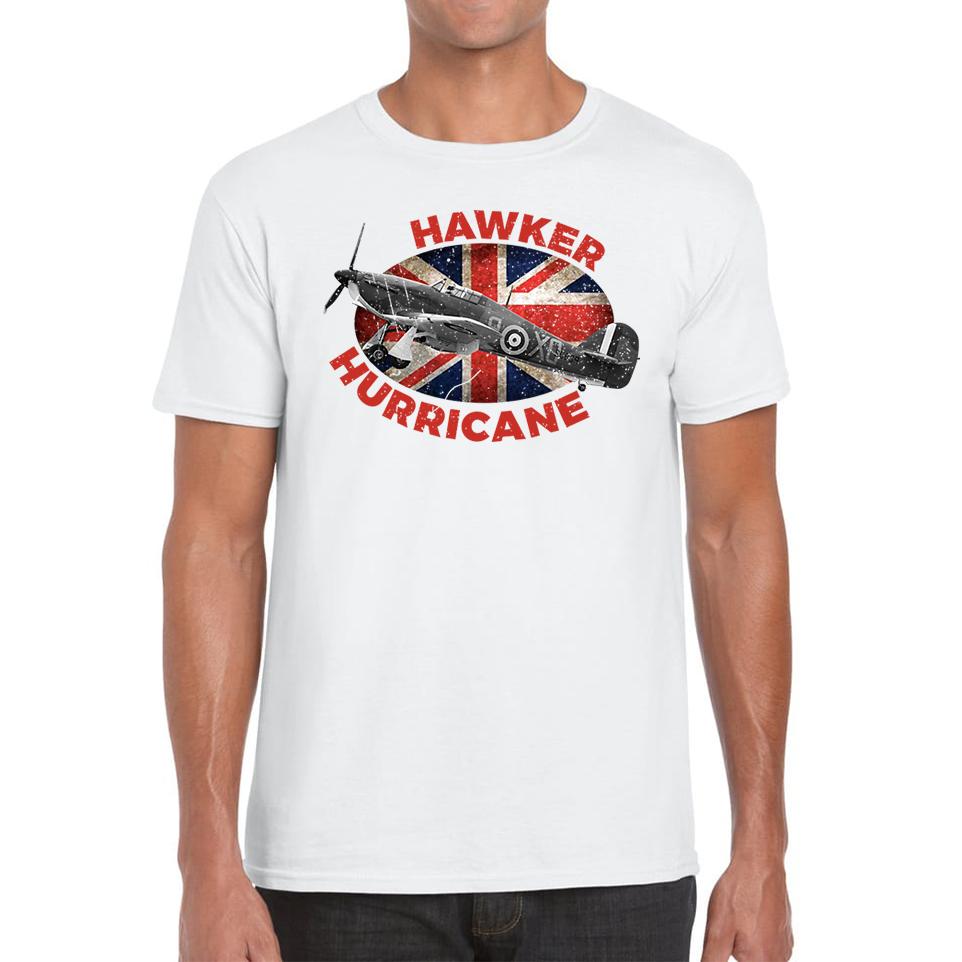 Vintage Hawker Hurricane British Veteran Fighter Aircraft Plane Unisex Mens T Shirt Womens Tops Tees M