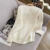 White Imitation Mink Sweater Cardigan Women's Autumn and Winter New Soft Top Thickened Loose Lazy Wind Knitted Sweater Jacket