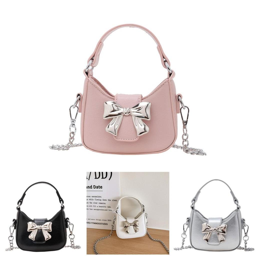Fashionable Korean Style Mini Shoulder Bag For Kids With Cute Bow Design