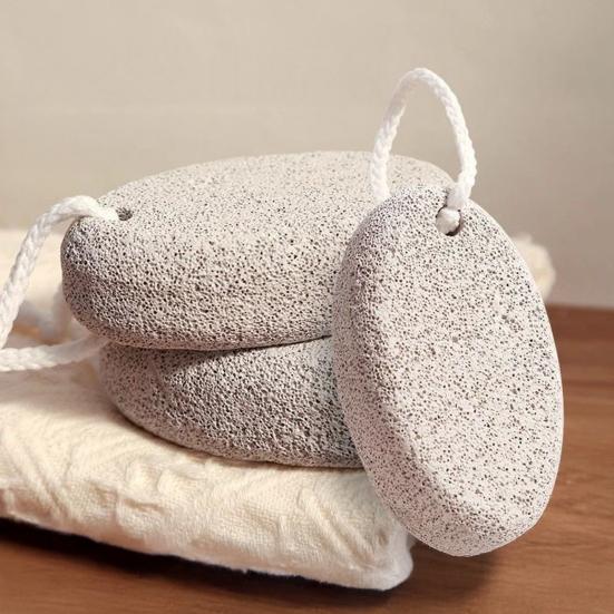Natural Pumice Stone Heavy-Duty Callus Remover for Dry & Rough Heels Exfoliating Stone for Cracked Feet Dead Skin Remover Spa-Grade Foot Care Tool