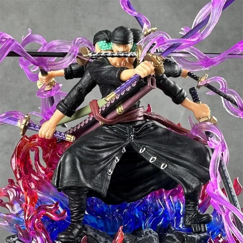 24cm Anime One PieceRoronoa Zoro Figure Figurine Wano Onigashima 9 Swords Style Action Figurine PVC GK Statue Model Toys Gift