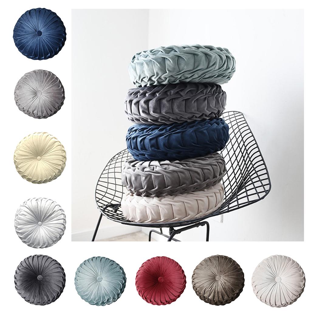 Pintuck Pillow Round Pumpkin Floor Pillow Para Silla Sofá Pintuck Pillow Round Pumpkin Floor Pillow Para Silla Sofá