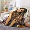 3D Ariana Grande Katze Ari Sänger Weiche Decken, Warme Kuscheldecke Bequeme Decke für Picknick Betten Sofa Zuhause Schlafzimmer Geschenk