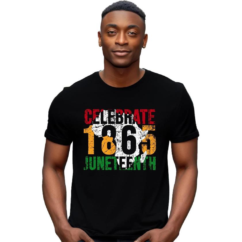 Juneteenth Shirts Men Celebrate 1865 Black Freedom Day T-Shirt African American Tee Tops