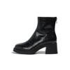 Skinny boots women's head versatile temperament autumn and winter new thick heel Martin boots women's British commuter Chelsea short boots