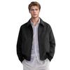 Men's Solid Color Lapel Woolen Coat Casual Slim Fit British Style Jacket