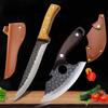2pcs Kitchen Knives Hand Forged Sharp Stainless Steel Meat Cleavers Butcher Boning Knife Household Multifunctional Kitchen Chopper