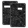 2Pcs Electric Guitar Backplate Guitar Cavity Cover Plate Pickguard PVC for Replacement Black