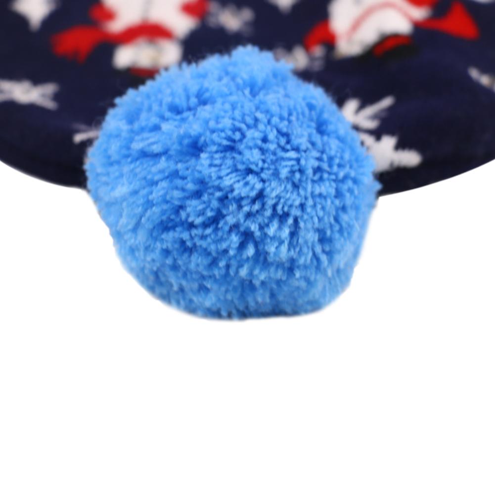 Christmas Knitting Hat Colorful LED Light Wool Ball Snowman Snowflake Elk X-mas Tree Beanies