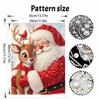 Christmas Pearl Painting Art Painting Kit Santa Claus and Reindeer Handmade Diy Home Decoration Painting