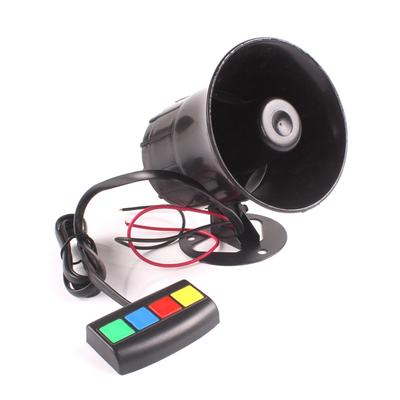 Buzina de Segurança Alta para Carro e Moto 12V com 4 Sons Alto-falante de Alarme de Emergência para Veículo para Bicicleta Elétrica, Caminhão, Ciclomotor