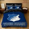 Custom Name Tsg Hoffenheim Pattern Bedding Uilt Set Uilt Cover Pillowcase Home Decoration Birthday Gift(1*duvet Cover + 2*pillowcase Without Core)