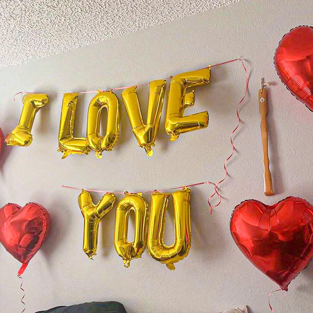 232-teiliges/Set Valentinstagsdekoration "Ich liebe dich" Ballonbanner, Valentinstagsballon, Jubiläumsdekorationszubehör