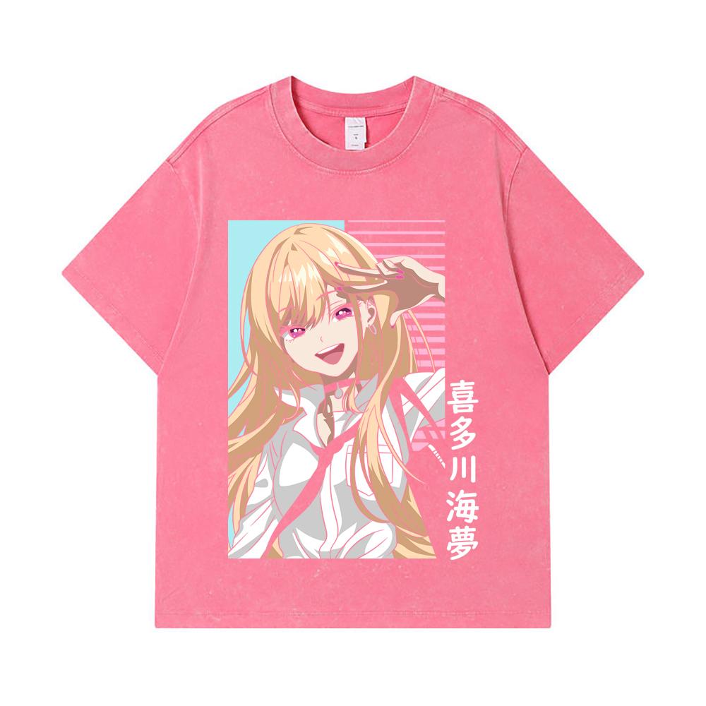 275 GSM Washed T-shirts 100% Cotton My Dress Up Darling V2 Print Unisex Heavy Cotton T Shirt