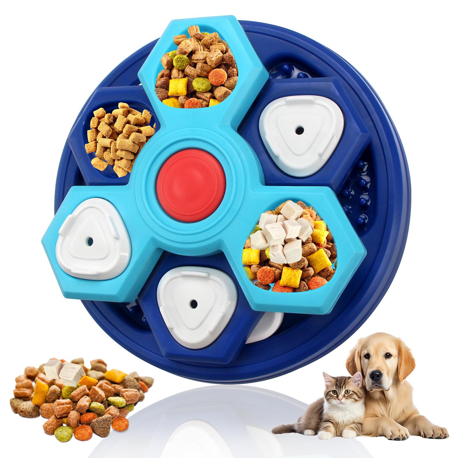 Cross-Border Three-Layer Slow Feeder Rotating Puzzle Bowl for Cats and Dogs