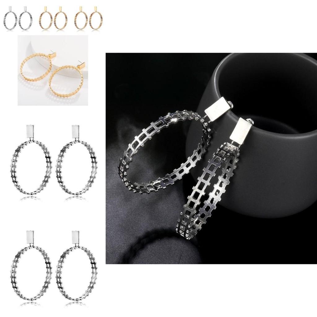 Stylish Gold Plated Geometric Earrings Trendy Street Style Must-have Jewelry