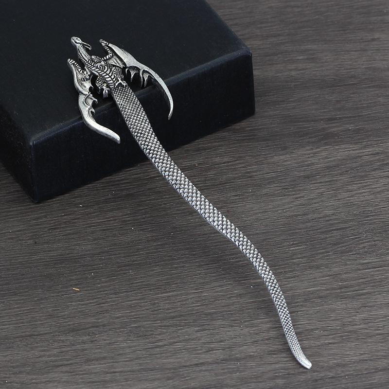 Retro Viking Women's Hair Stick Retro Norse Mythical Dragon Hair Needles Medieval Hairstyles Witch Headwear Hair Accessories