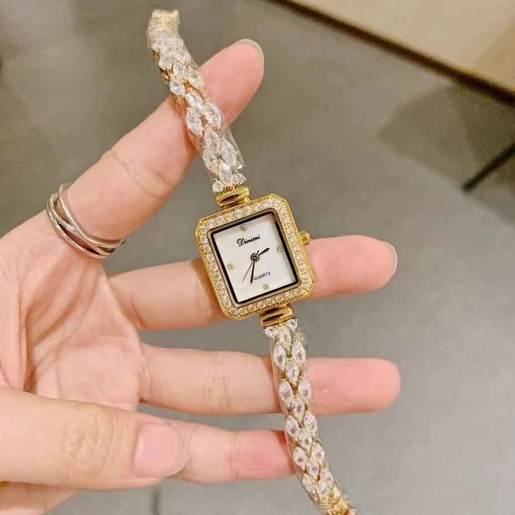 Square Bracelet Watch Women'S Diamond-Encrusted Diamond-Filled Exquisite Fritillary Niche Fashion Women'S Watch