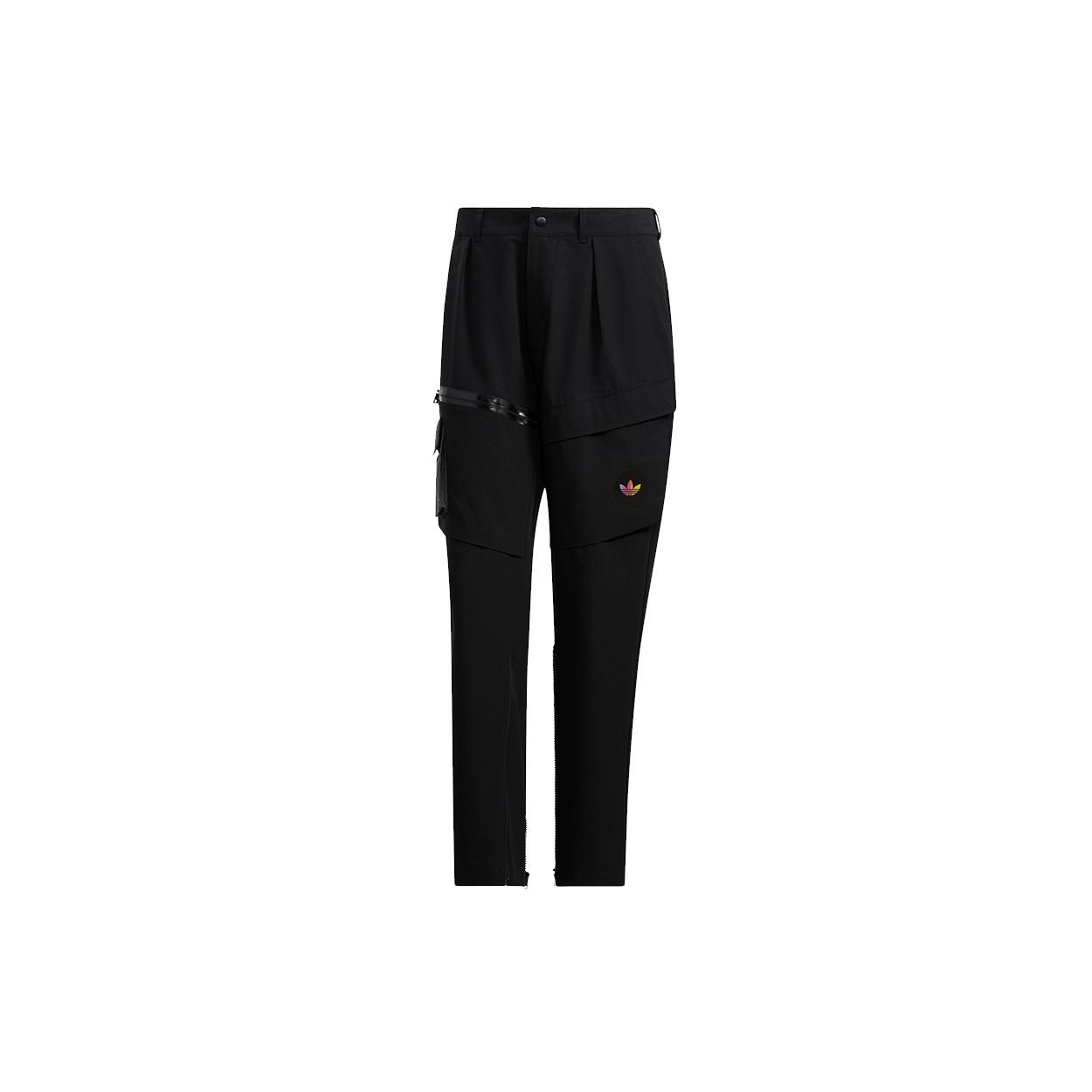 Men s adidas originals Prem Wvn Pnt Logo Multiple Pockets Sports Pants/Trousers/Joggers Black H58053 XS