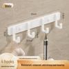 Space-Saving Aluminum Bathroom Towel Rack with Hooks for Wall or Door Mounting