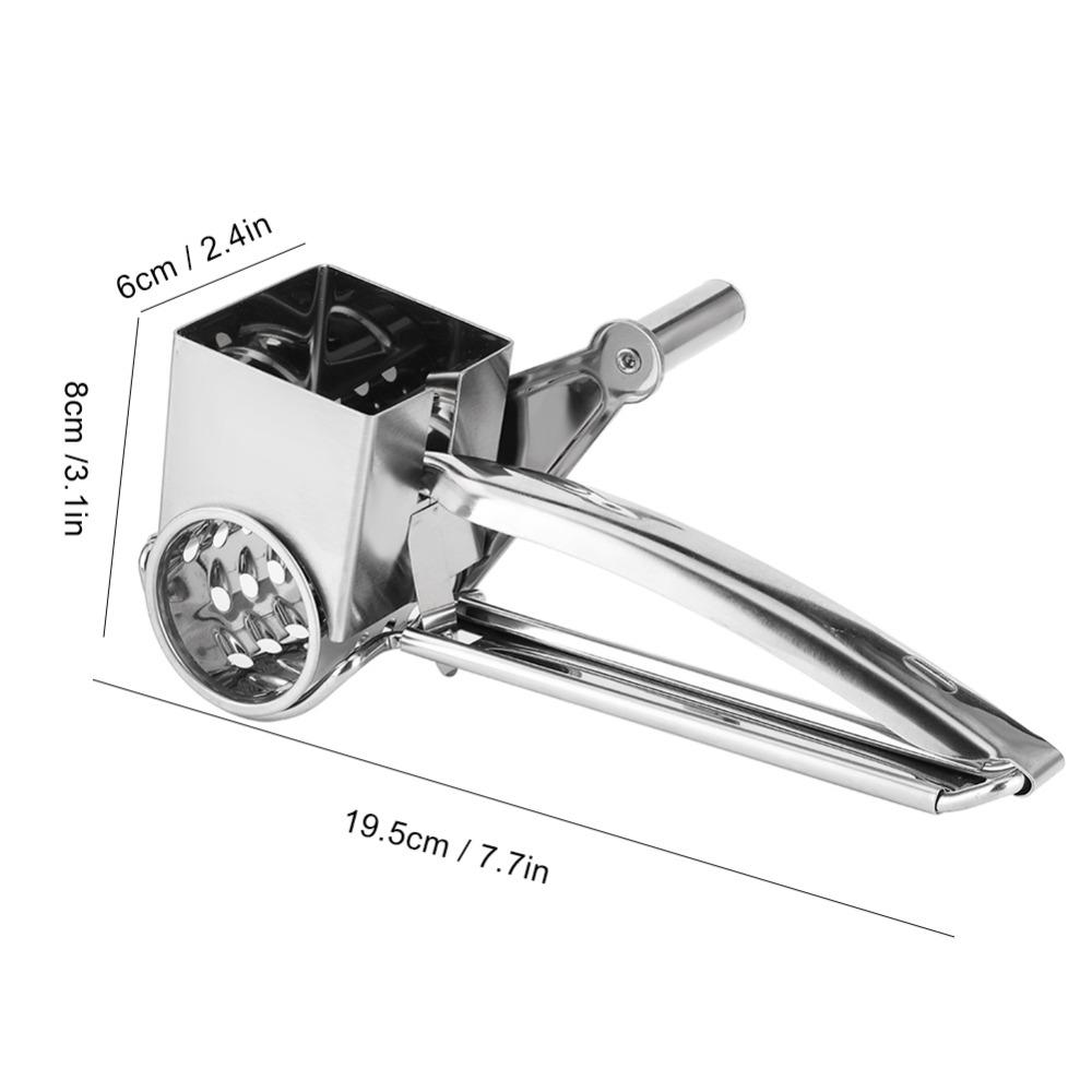 Rotatable Hand Crank Cheese Grater Silver Cheese Cutter Slicer Rotary Cheese Grater Kitchen