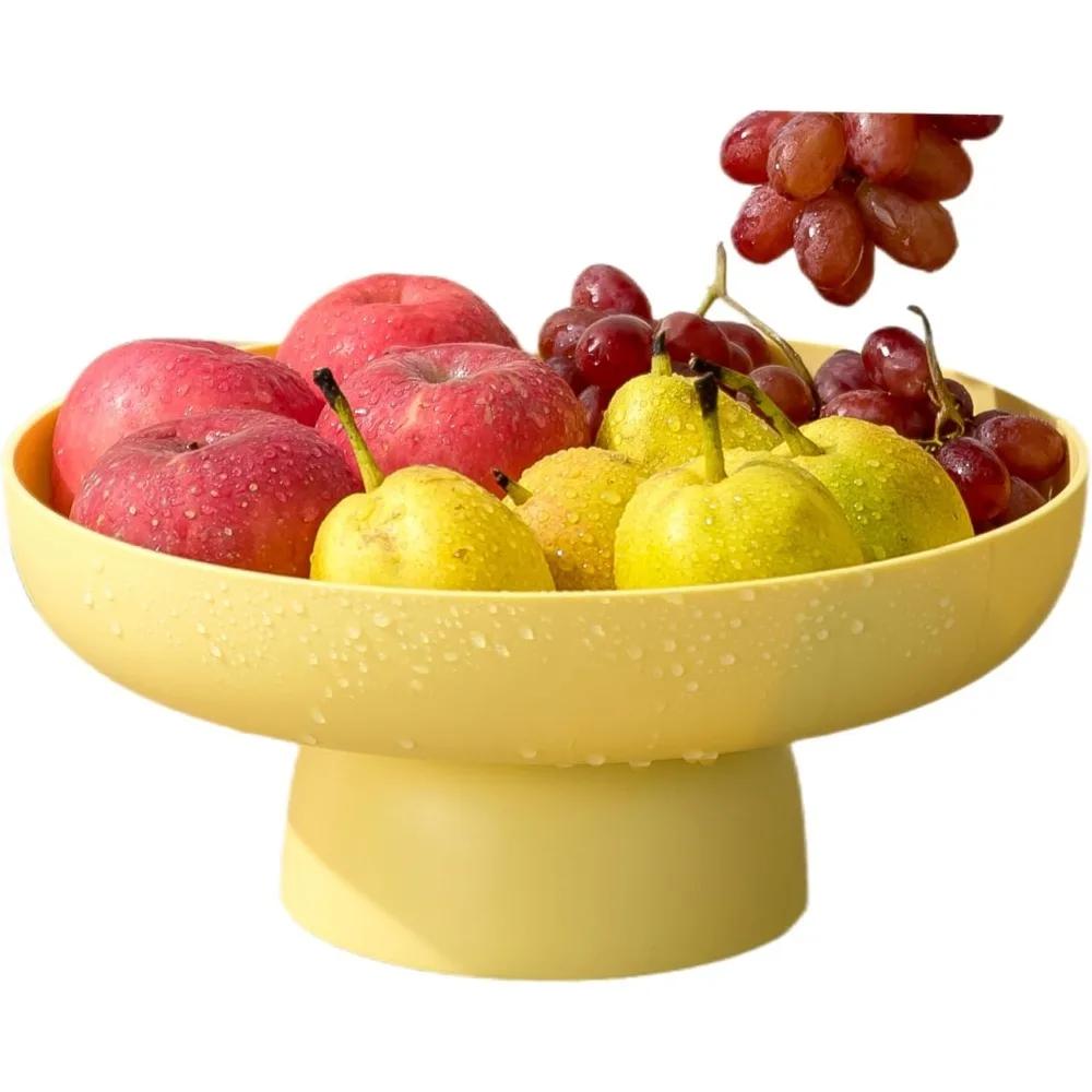 Large Capacity Fruit Snacks Bowl Party Food Dessert Display Plate Kitchen Biscuit Cake Storage Tray Holder  Plastic Tank