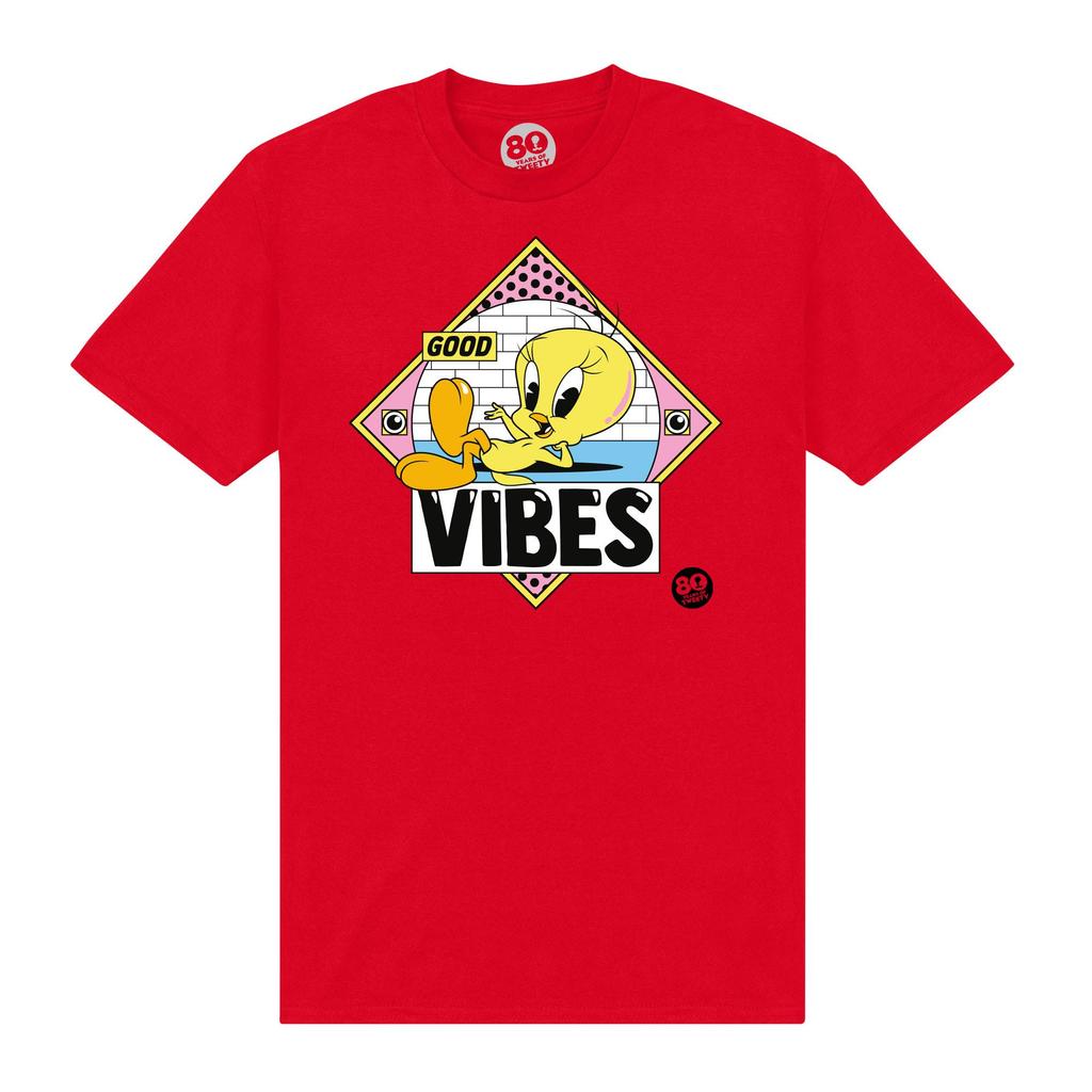 Tweety Unisex Adult 80th Good Vibes T-Shirt