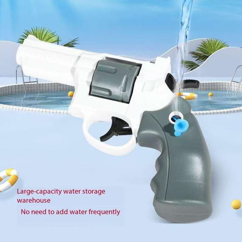 Non-Toxic Summer Revolver Water Gun Toy Mechanical Continuous Water Gun Toys Children Outdoor Beach Water Toys Kids Adult Gift