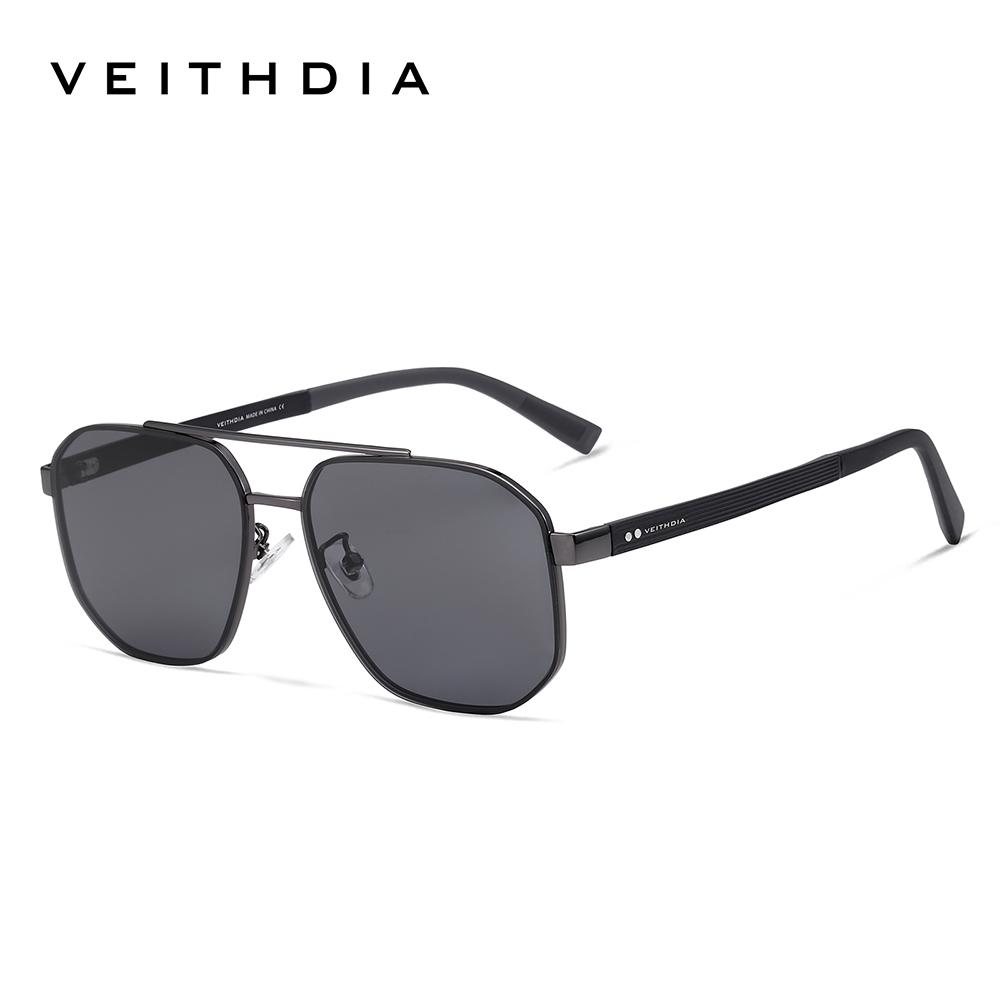 

VEITHDIA Brand Vintage Sunglasses For Men Women Polarized UV400 Lens Outdoor Driving Eyeglasses For Male,Fashion Eyewear 8280 Without Package сірий колір