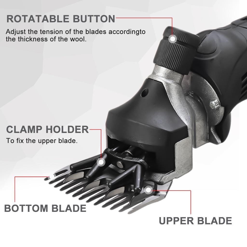 21V 6 Geschwindigkeiten Akku-Elektro-Schaf-Tierhaarschneider Scherkit Ziege Haustier Tier Bauernhof Schnittschere Wolle Schneidmaschine mit Akku 3200 U/min