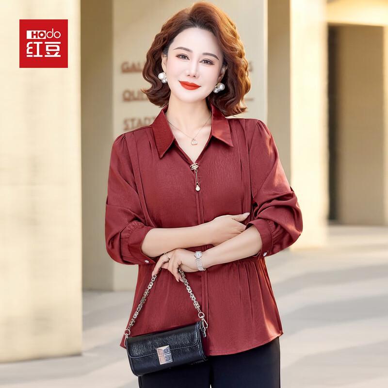 Camicia da Donna Hodo Stile Cinese Nuovo di Mezza Età a Maniche Lunghe