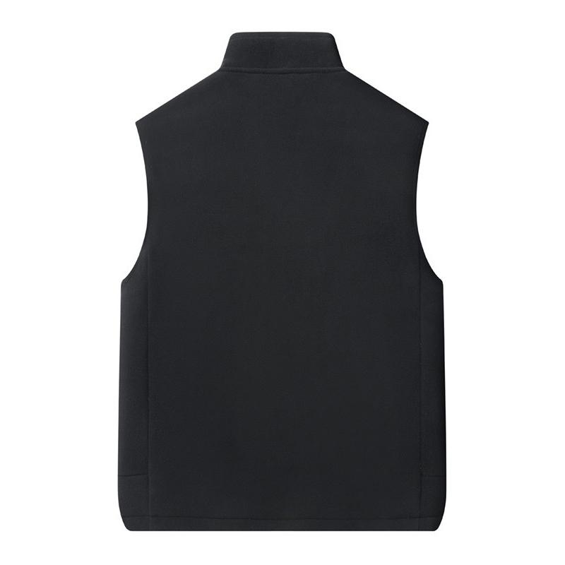 Gilet in lana d'agnello autunno inverno uomo caldo imbottito collo alto giacca casual senza maniche