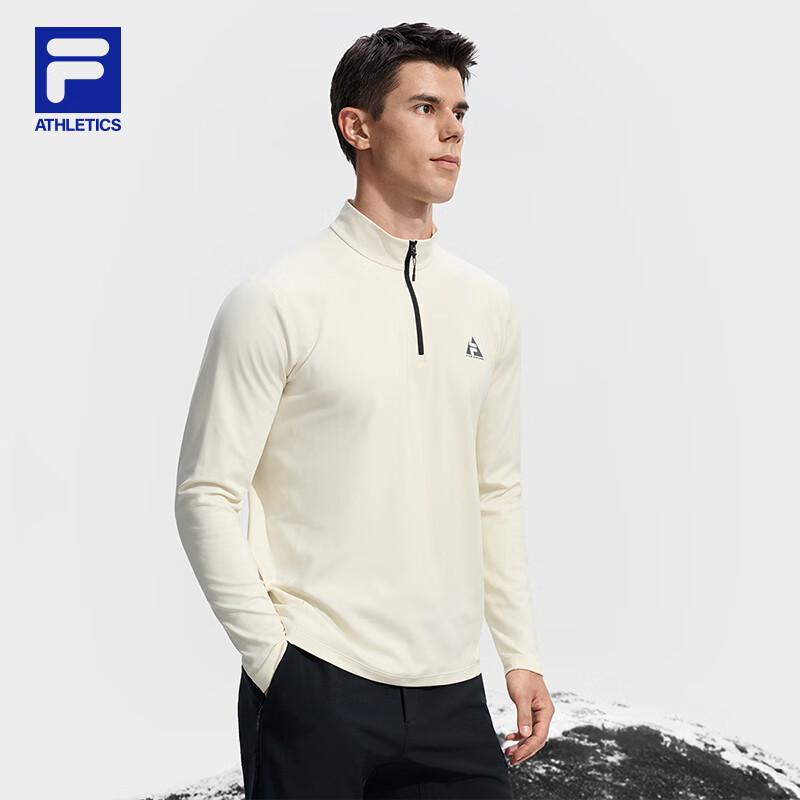 FILA Men's Fleece-Lined Half-Zip Knit Long Sleeve Top