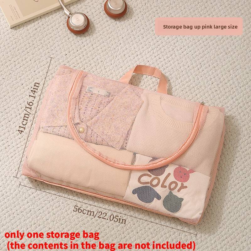 Travel Storage Bag Large Capacity Mesh Breathable Luggage Organizer For Clothing And Accessories