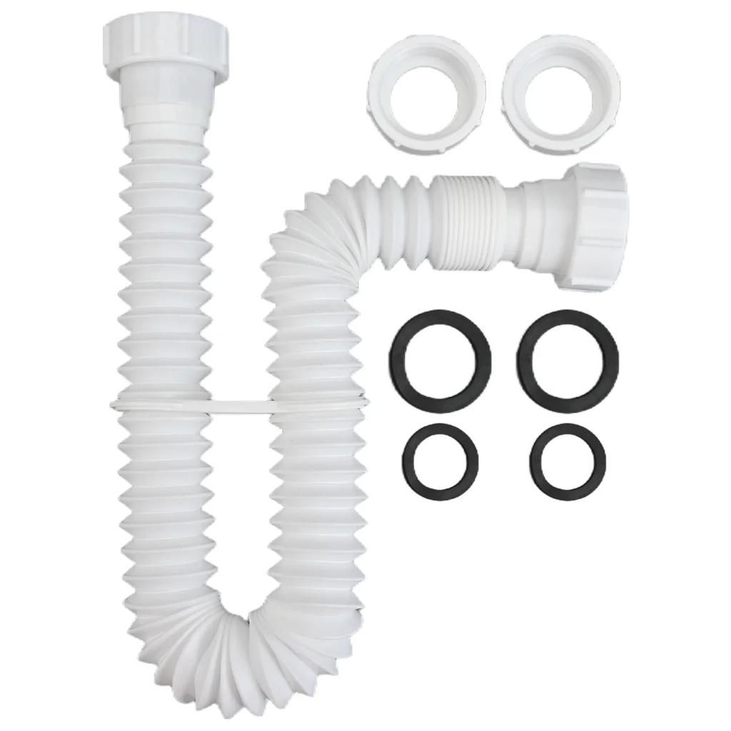 Flexible Drainage P-trap System Home Plumbing Adaptable Plumbing Solution Under Sink Solution Versatile Adapters