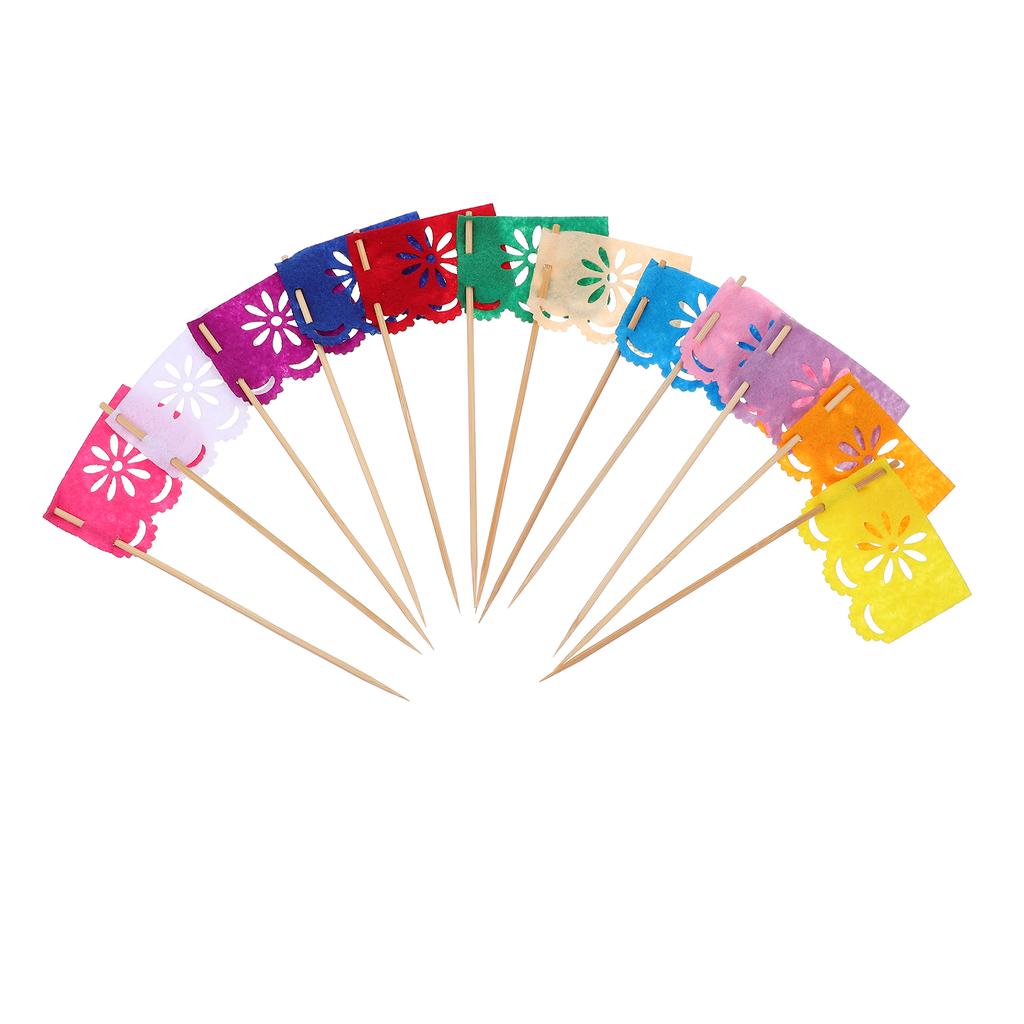 24 Stück Tag der Toten Kuchendeko Cupcake Happy Birthday Dekorationen Flagge Partyzubehör Picks Neuartig