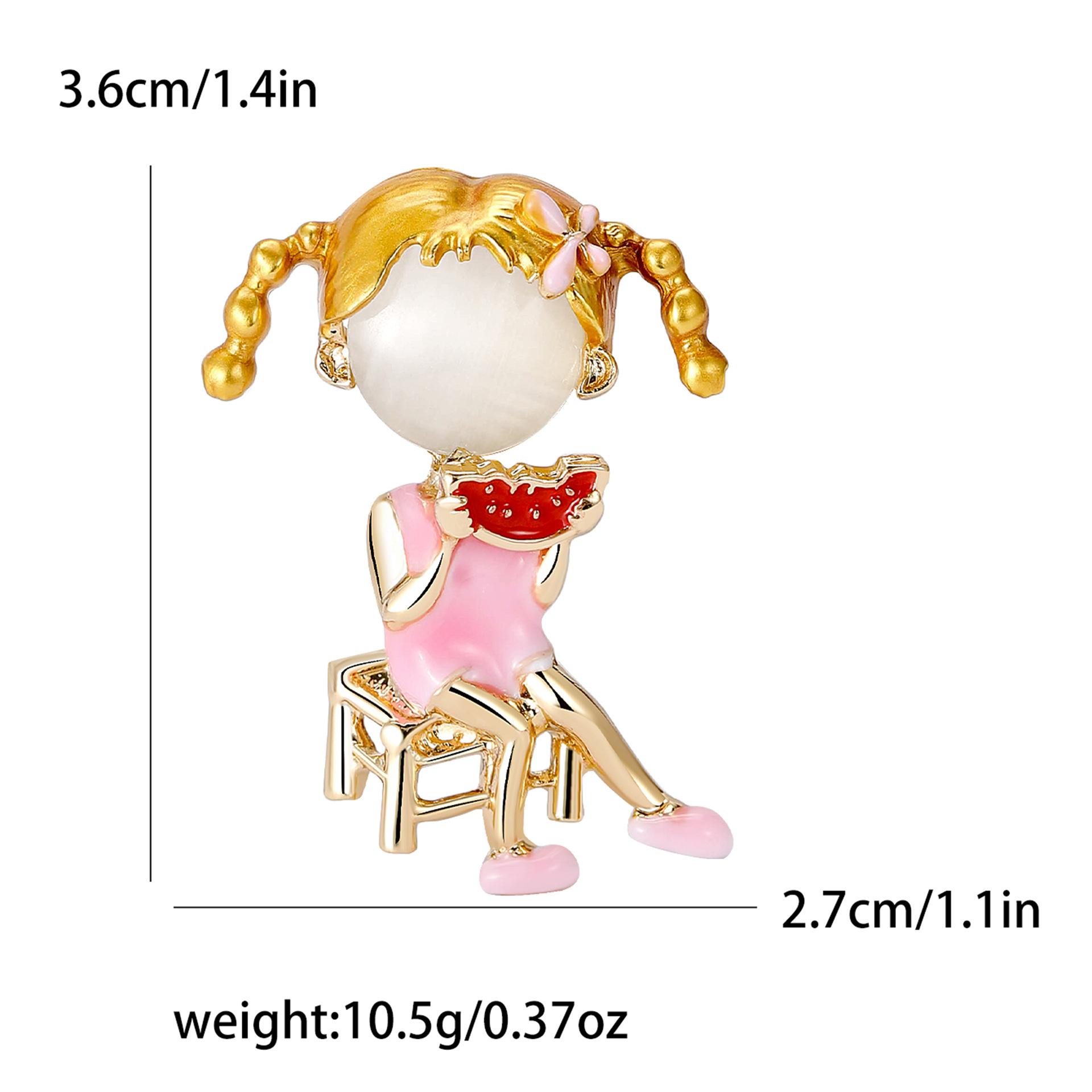 

Модная брошь для маленькой девочки с дыней, нишевая, высокого класса, женское платье, костюм, ювелирные изделия, корсаж, соответствующий