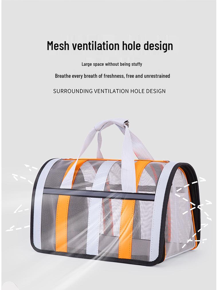 Transparente Atmungsaktive Modische Tragbare Haustiertasche Handtasche für Katzen und Hunde