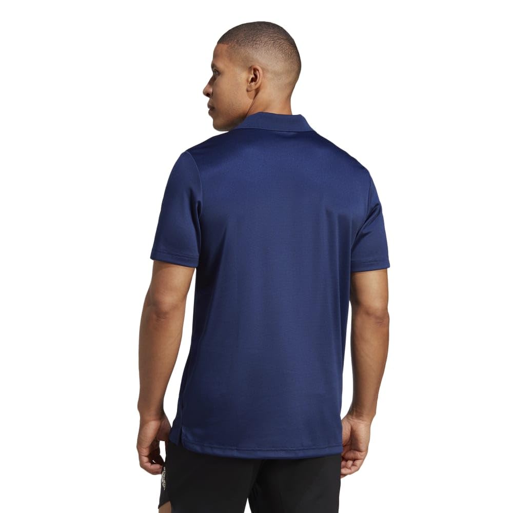 Adidas Designed To Move Polo Dark 24852 3-Stripes Shirt, Men's, Blue/White (IB8236),