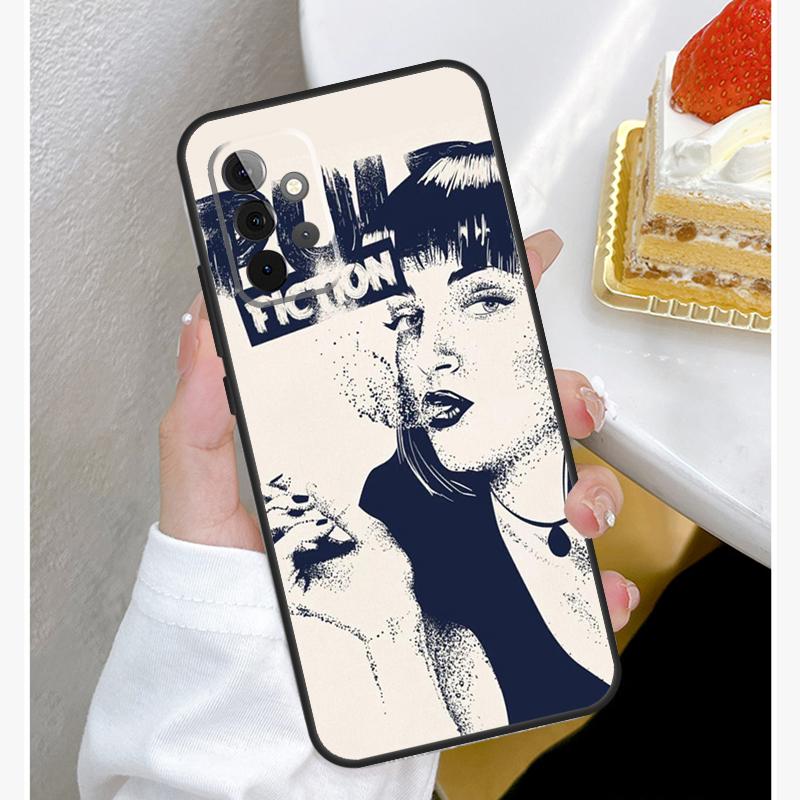 Mia Pulp Fiction Case For Samsung Galaxy A55 A35 A15 A14 A34 A54 A73 A53 A33 A23 A13 A12 A32 A52 A51 Cover