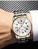 Men's Luminous Dual-Calendar Waterproof Fashion Watch with Alloy Steel Band